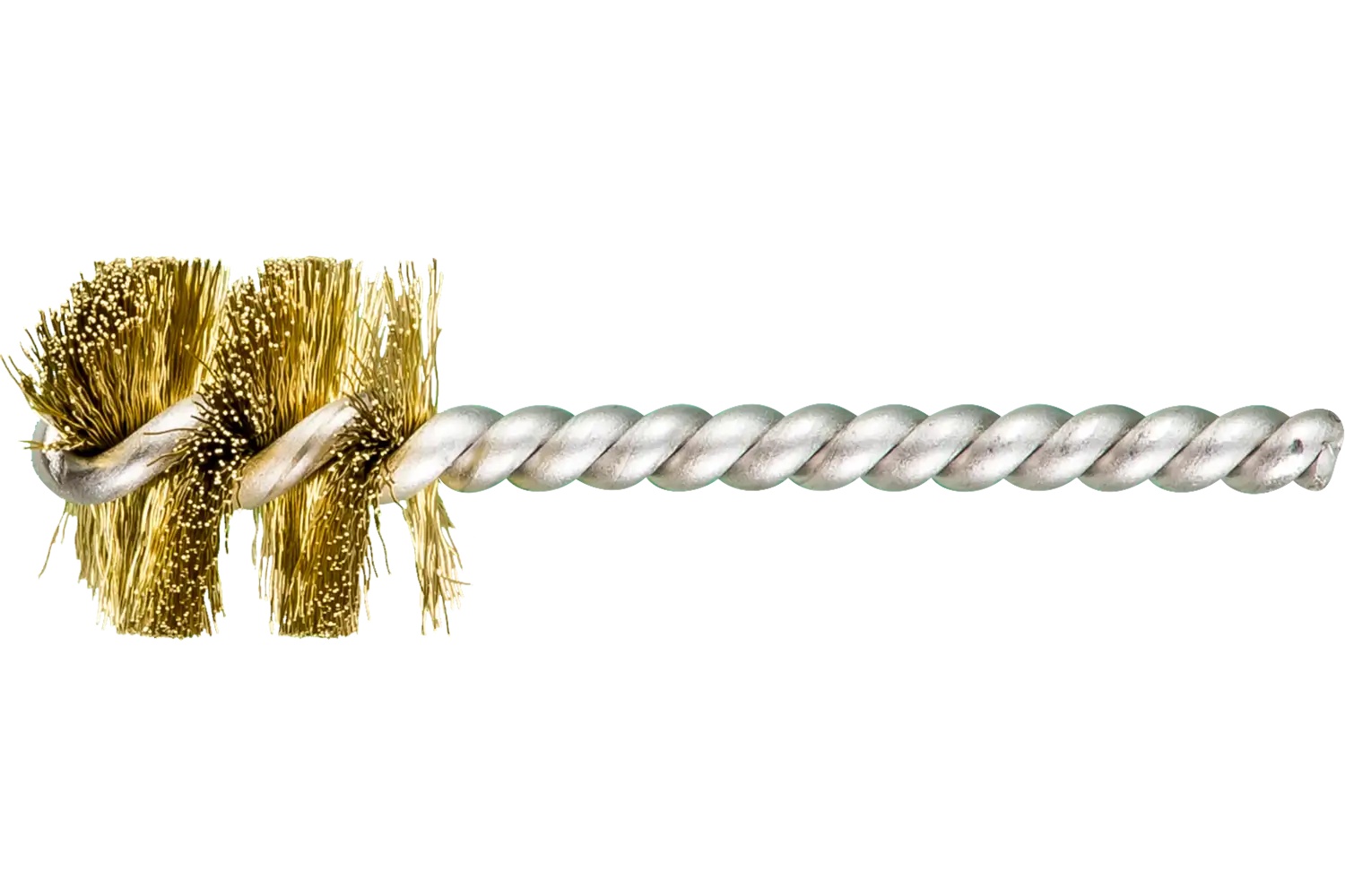 Picture of Pferd Power Tube Brush 1" Dia. .008 Brastainless Steel Wire 1/4" Stem Ss/Ss